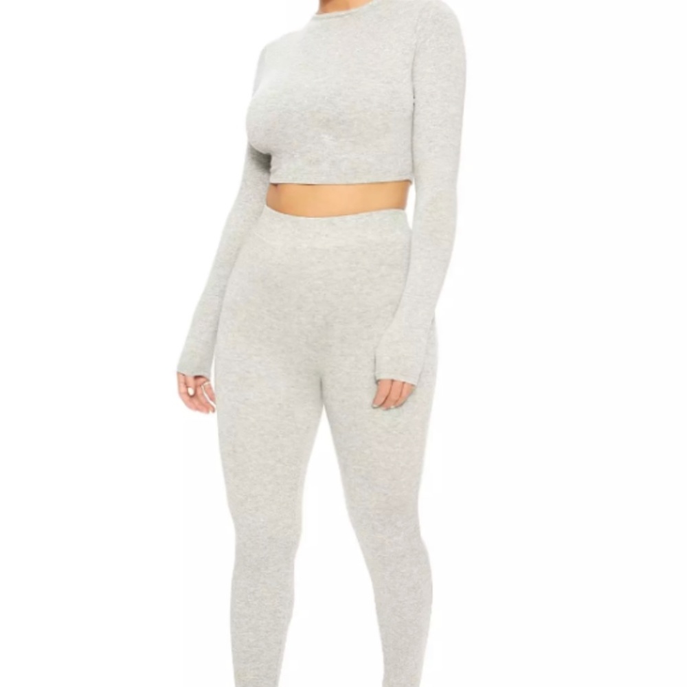Naked Wardrobe Crop Top & High waist Leggings Set